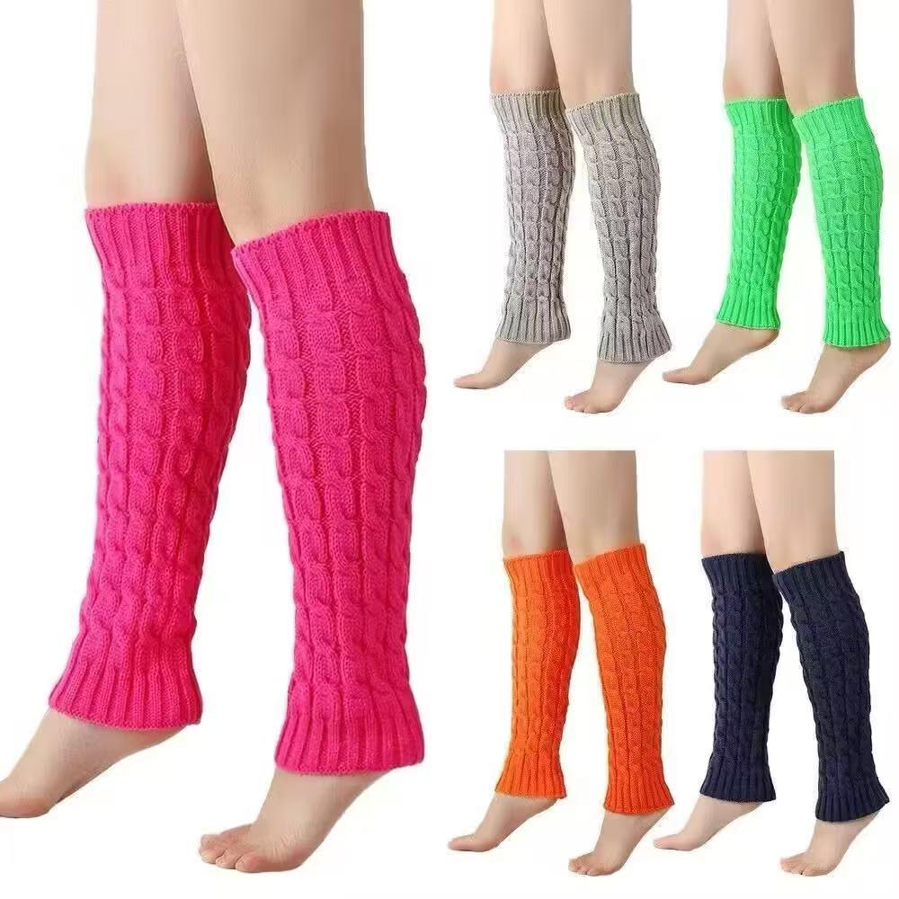 Par de Polaina Meias Canelada Fitness sem Pés Ballet Academia Aeróbicas em Lã em Oferta na Shopee