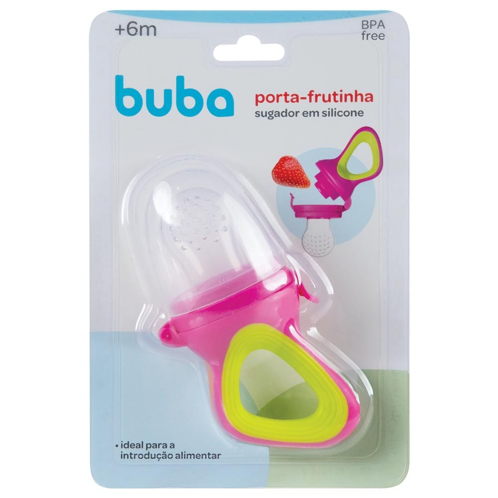 Porta Frutinha Buba Sugador em Silicone 6+ meses Cores Sortidas 1 Unidade em Oferta na Shopee