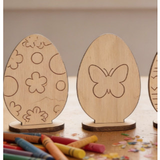Ovos de Páscoa em MDF para Decoração infantil - kit 15  unidades em Oferta na Shopee