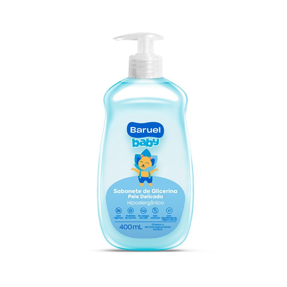 Sabonete Líquido Baruel Baby Pele Delicada 400ml em Oferta na Shopee