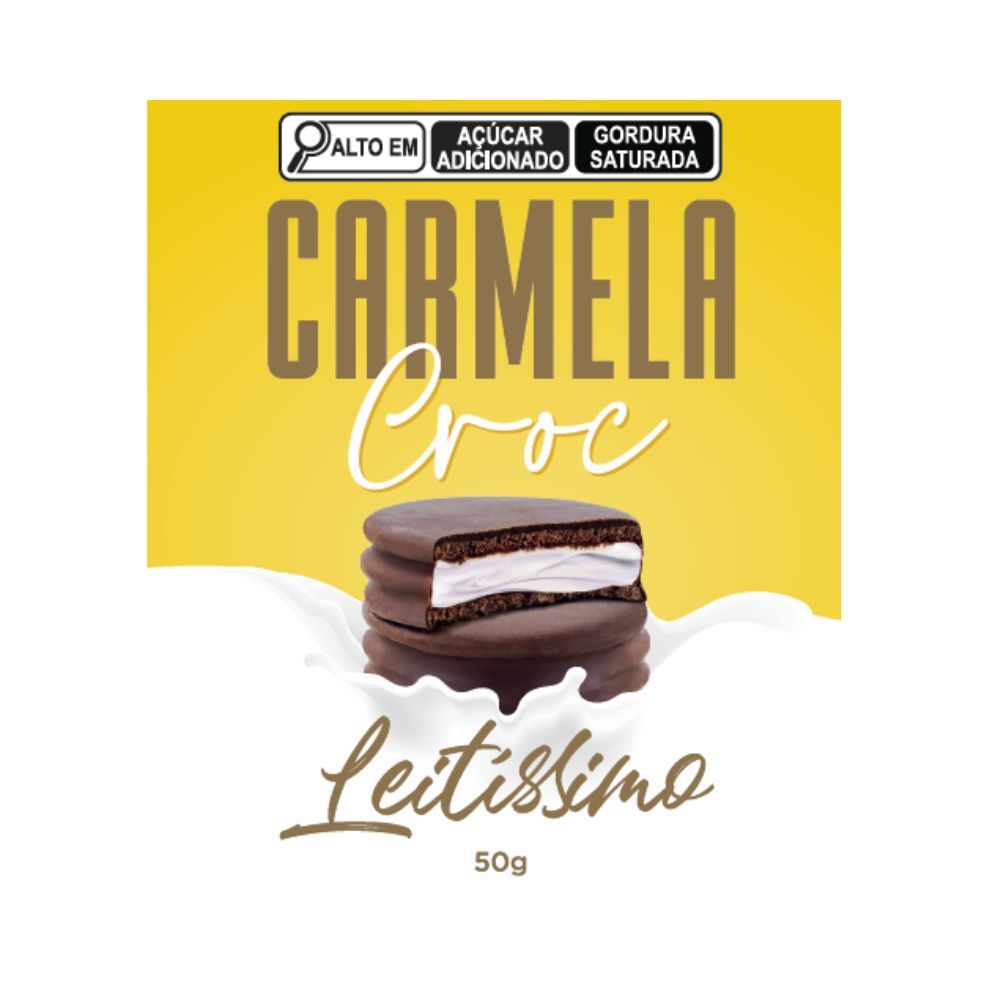 Alfajor Carmela Croc Leitíssimo 50g em Oferta na Shopee