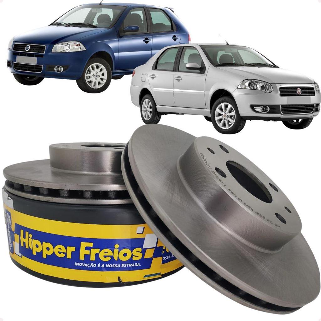 Par Discos Freio Dianteiro Ventilado Palio Siena 1998 a 2017 Hipper Freios em Oferta na Shopee