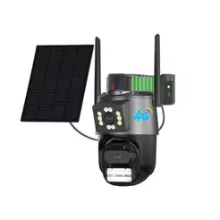 Câmera de Segurança Wi-fi Externa de Lente Dupla com Painel Solar - com App ICSEE