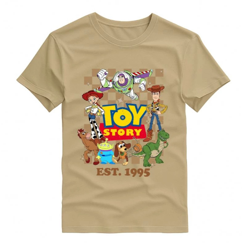 Camiseta Camisa Infantil Unissex Toy Story 1995 Personagens 100% Algodão Estampada