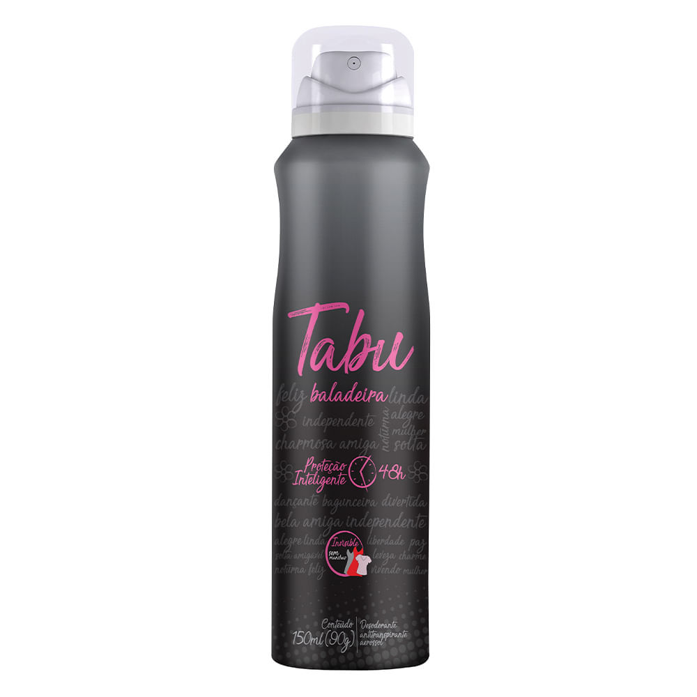 Desodorante Aerosol Tabu Collection Baladeira 150ml em Oferta na Shopee