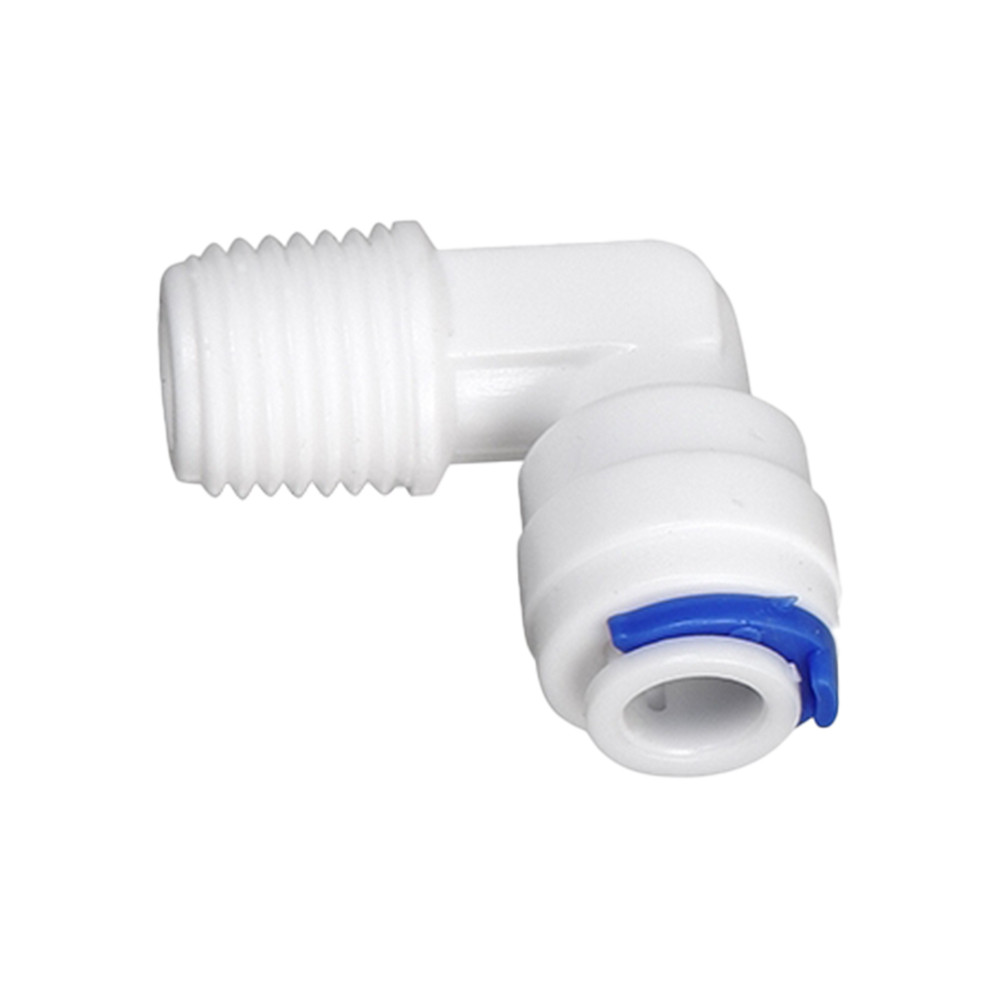 Adptador Cotovelo plástico para purificadores de agua IBBL c/ engate rápido -  1/2" x  1/4"