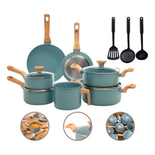 Jogo De Panelas Com 10 Peças Mimo Style Pratic Cook Verde em Oferta na Shopee