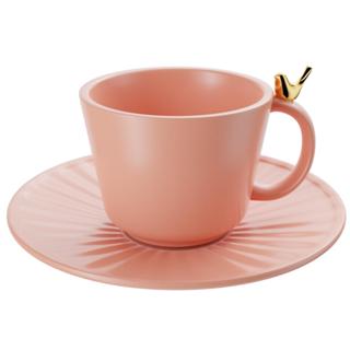 2 Xícaras Wolff Colibri de Chá de Cerâmica com Pires Rosa em Oferta na Shopee