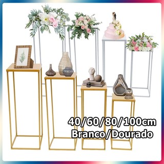 4 peças suporte de flor de casamento 40-100cm festa coluna quadrada suporte de exibição festa igreja decoração