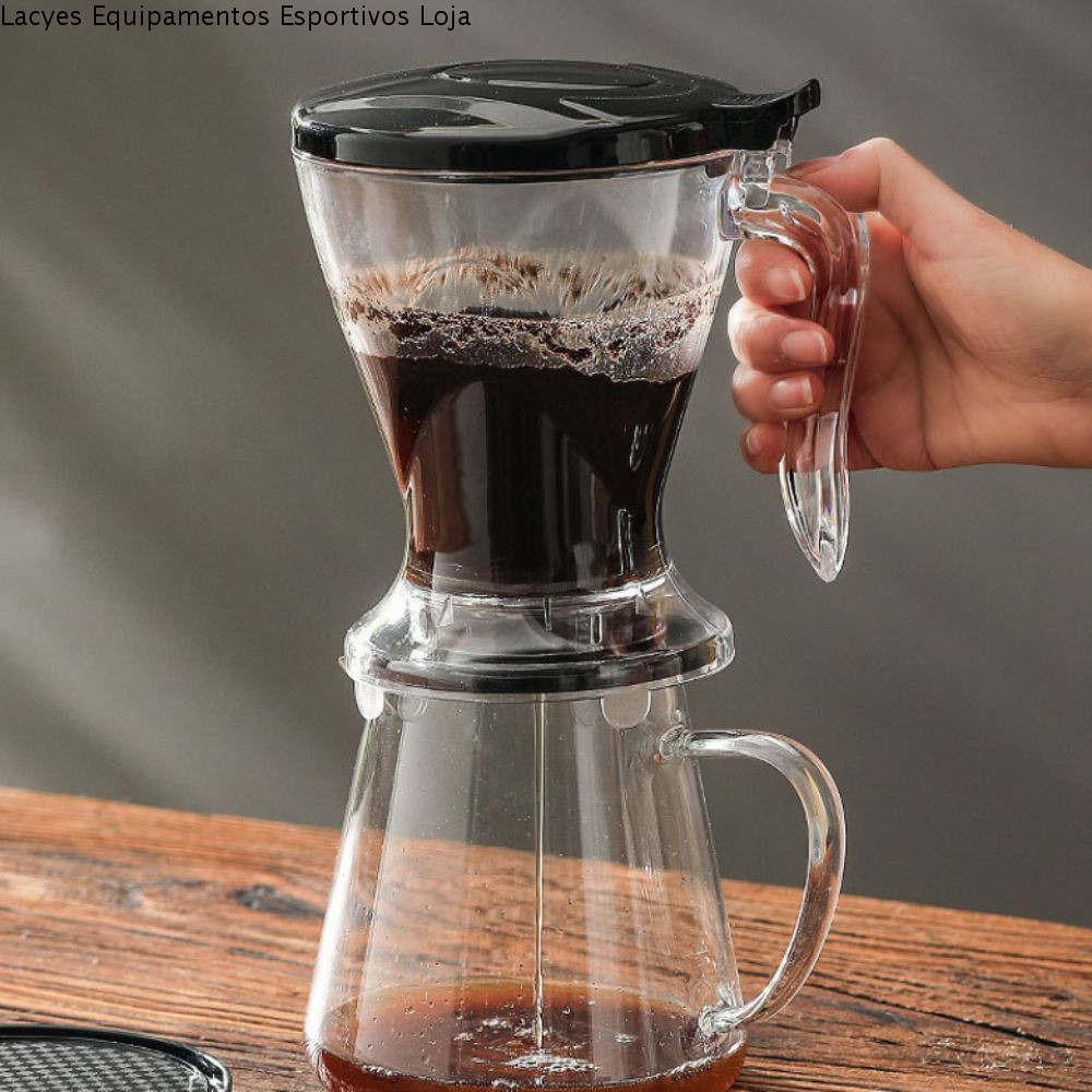 LACYES Despeje Sobre Gotejador De Café , Copo De Filtro Transparente De 600ml , Com Tapete De PC Infusor De Chá American