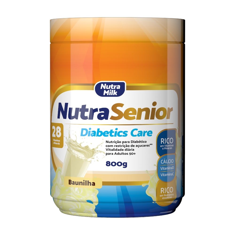 Nutra Senior Adulto 50+ Diabetics Care Complemento Alimentar 800g - 28 Vitaminas e Minerais em Oferta na Shopee