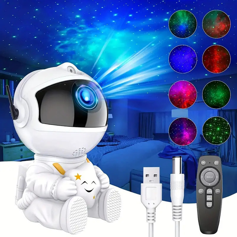 Imagem Projetor luminária astronauta luz led galáxia estrelas NEXORA