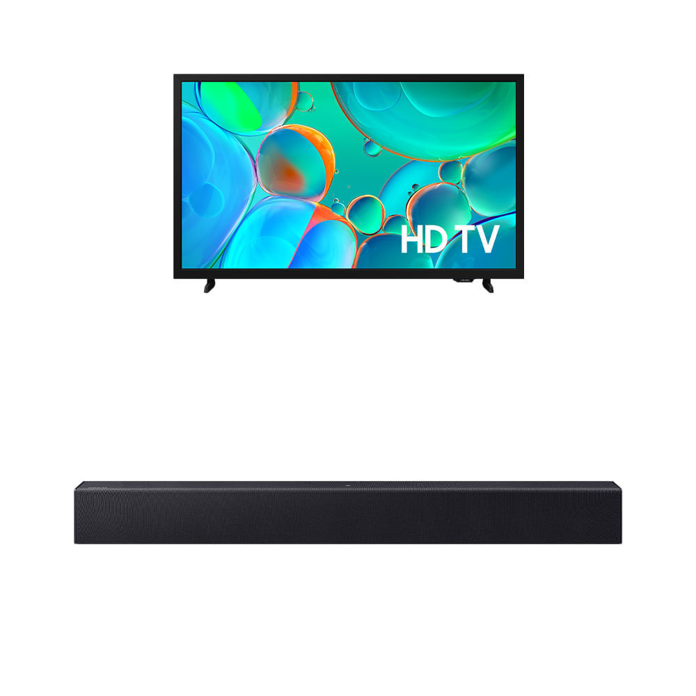 Samsung Smart TV 32" HD H5000F + Soundbar Samsung HW-B400F em Oferta na Shopee