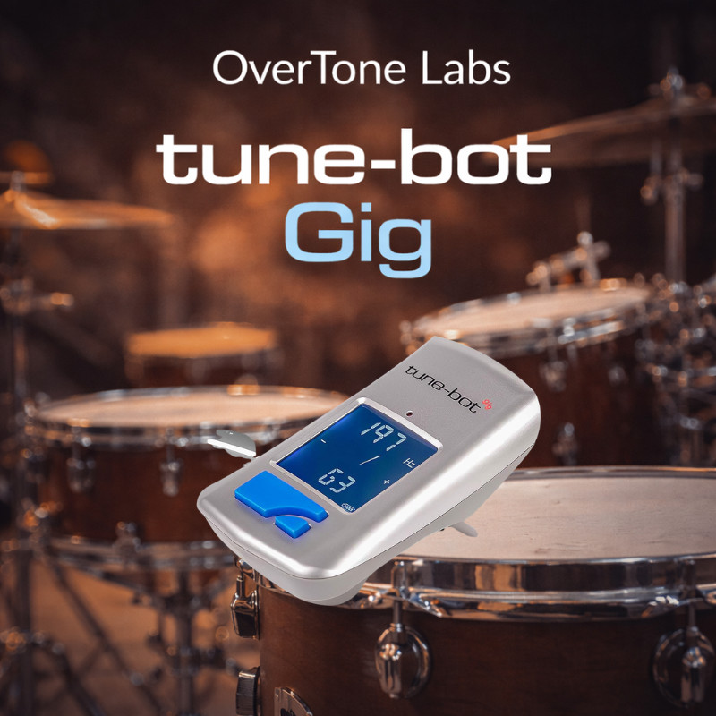 Overtone Labs Tune-Bot Gig Drum Tuner Ferramenta De Afinação Digital