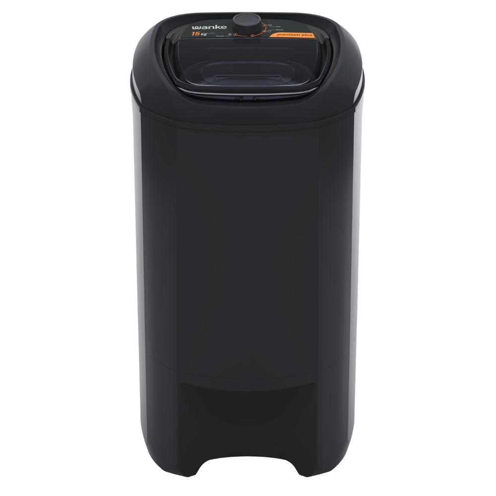 Centrífuga de Roupas Wanke Premium Plus 15kg Preta 3 Programas Timer 5 Min Classe A 127V