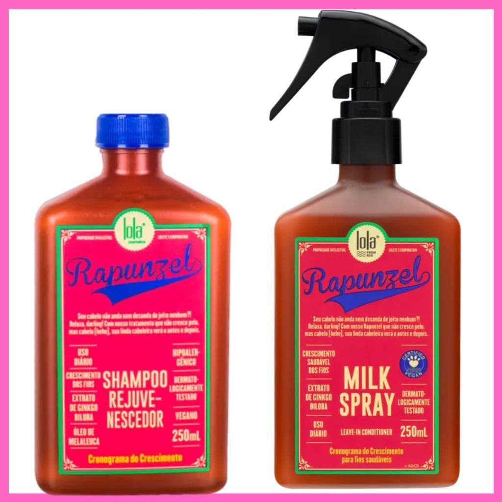 Lola Cosmetics  Rapunzel Kit Shampoo 250ml + Milk Spray 250ml Cosmetics