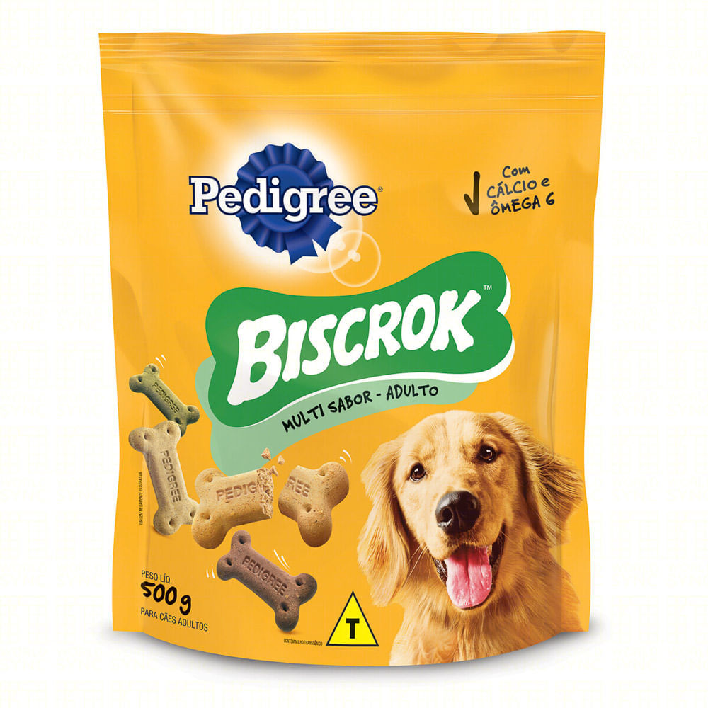Biscoito para Cães Pedigree Adulto Biscrok Multi 500g em Oferta na Shopee