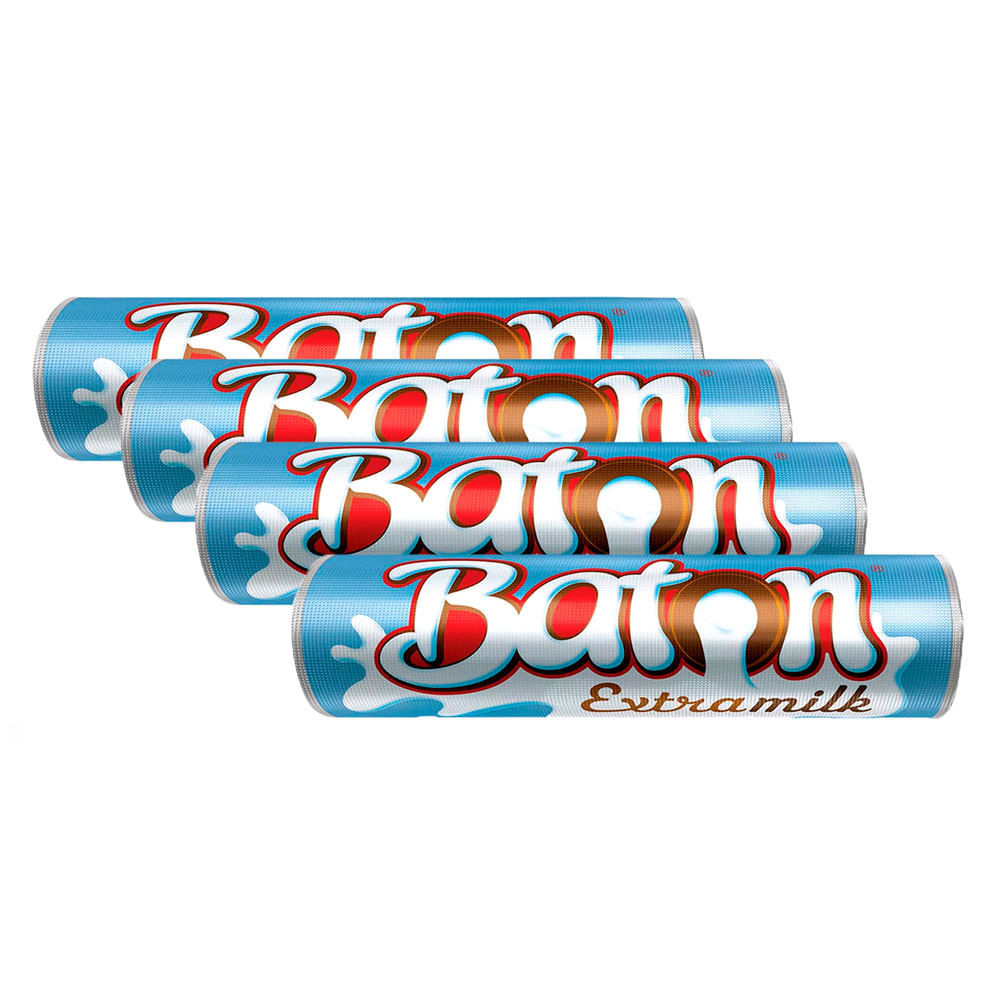 Kit 4 Chocolate Garoto Baton Recheado Extramilk 16g em Oferta na Shopee