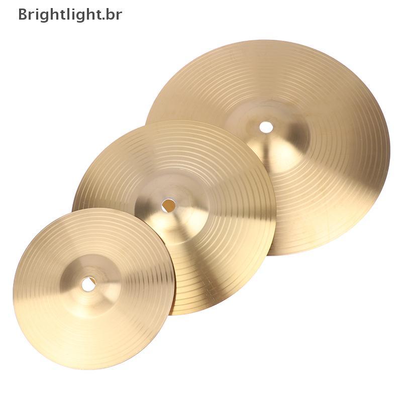 [brightlight.br] Pratos De Latão De Tambor De 6/8/10 Polegadas Percussão Splash Crash Hi-Hat Jazz Drum Cymbal Para Instr