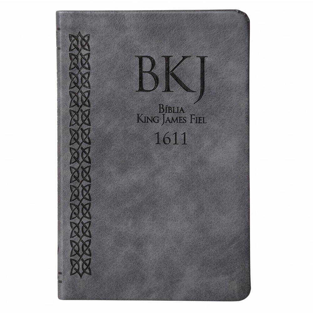 Bíblia King James Fiel 1611 | Slim Ultrafina | Luxo Premium Cinza