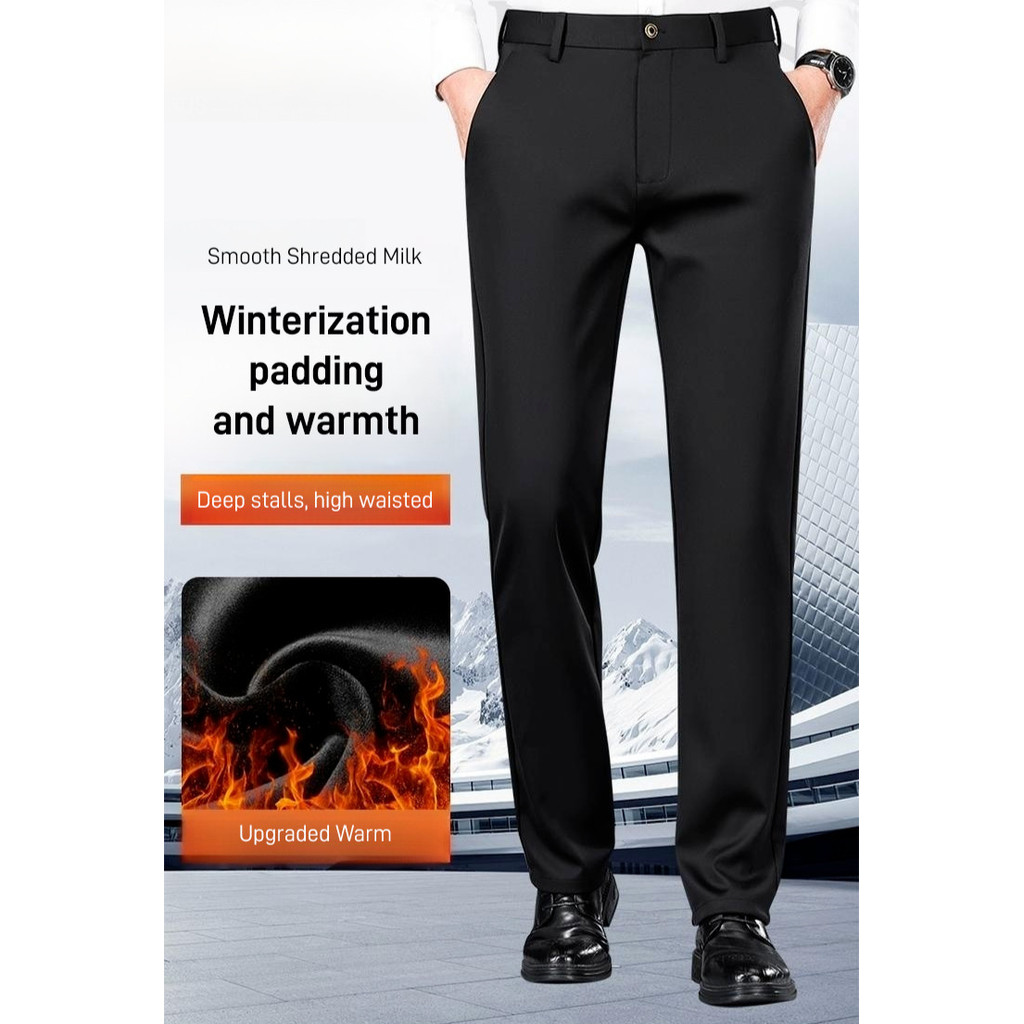 Calças sociais Tiger Head, corte reto, forro de veludo e bordados.