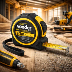 Trena Cinta Métrica De Aço 10 M X 25 Mm Vonder Plus