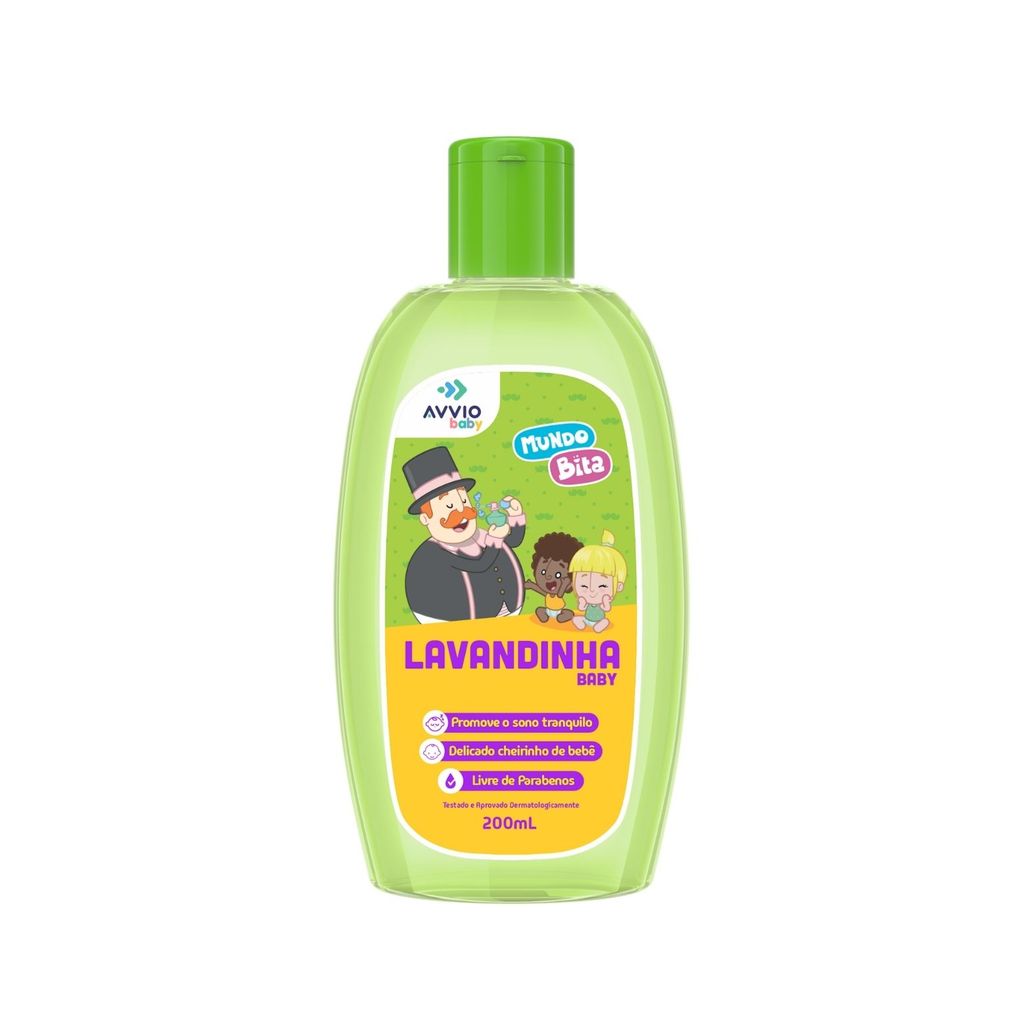 Lavandinha Infantil Mundo Bita Colônia Suave Fragrância Delicada Baby - 200ml 