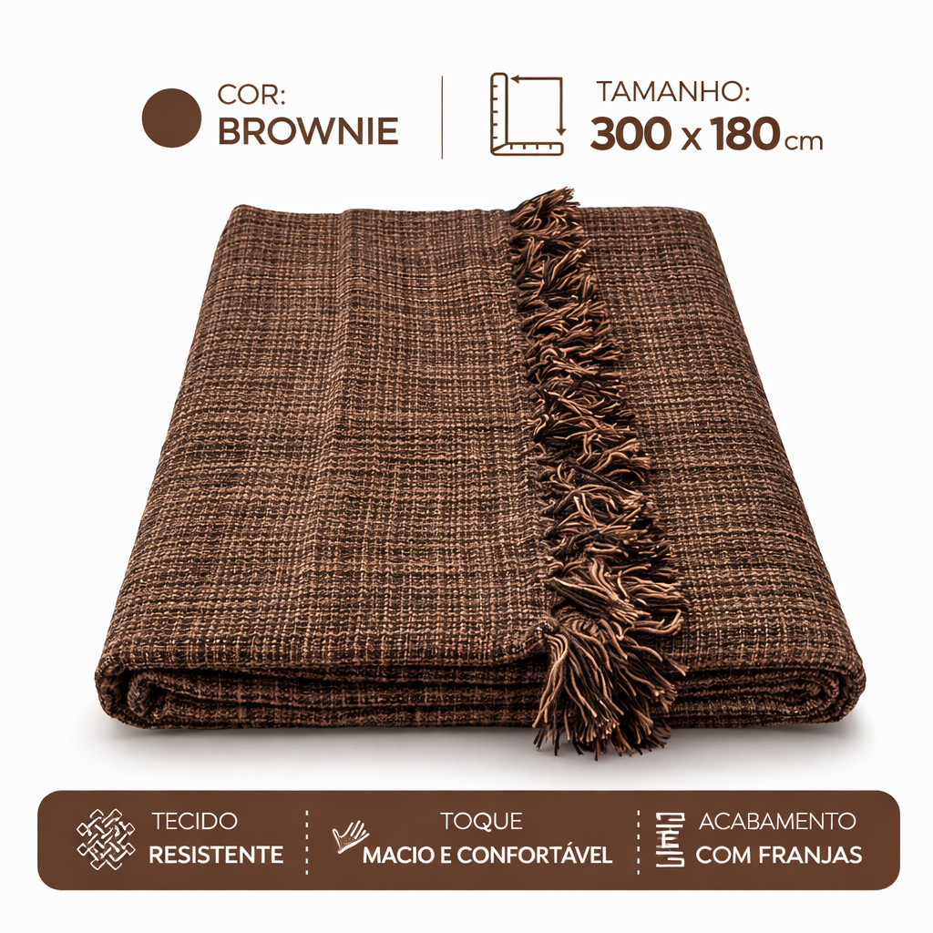 🛋️ Mantão Gigante 3,00m x 1,80m — Manta Decorativa 100% Algodão Premium para Sofá e Cama em Oferta na Shopee