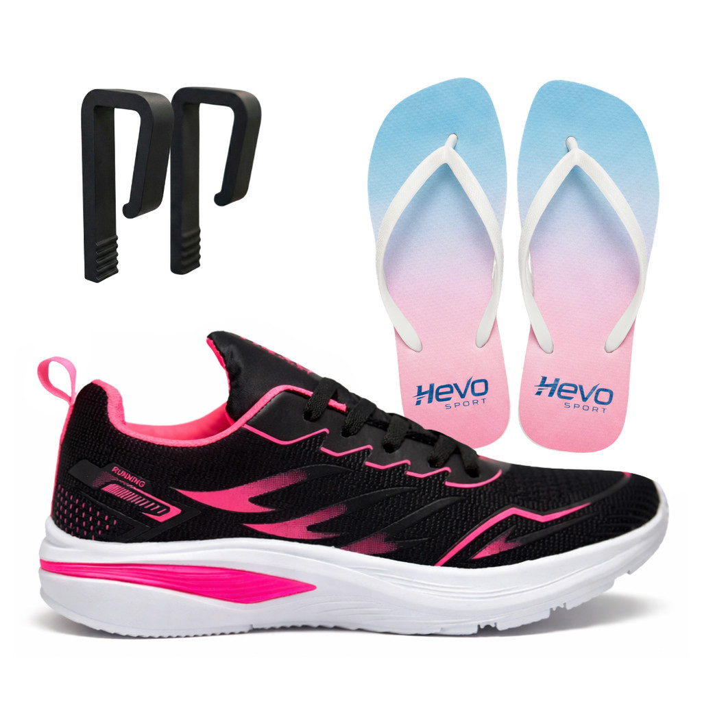 Tênis Feminino Esportivo Treino e Caminhada Confortável com Chinelo para Dia a Dia e Suporte para Tênis