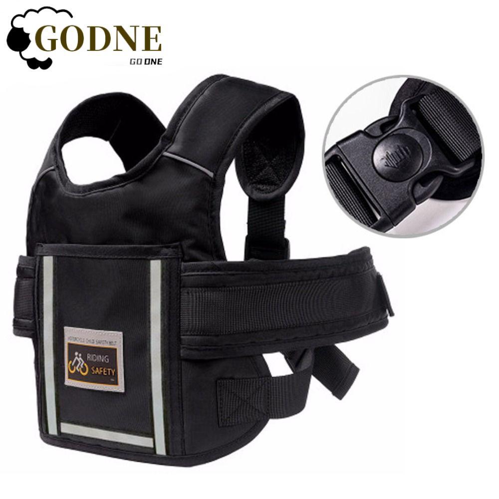 Arnês De Segurança GODNESSFO , Cinto Infantil Preto Respirável Para Motocicleta , Ajustável