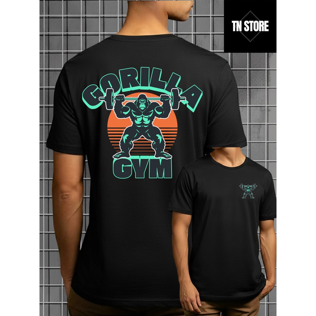 Camiseta Fitness Academia Gym Treino Esporte Camisa Blusa Unissex Masculino Feminino 100% Algodão Preto Branco Plus Size