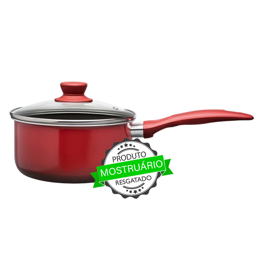 Panela 1,4L Brinox Ceramic Life 16cm Smart Easy Vermelha ( Mostruário )