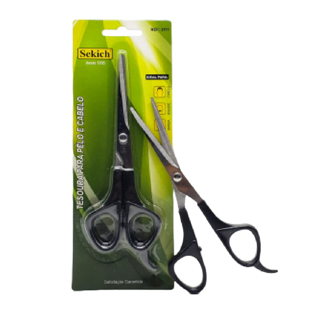 Tesoura profissional Media Multiuso para Barbeiros Cabeleireiros pelos cabelos e barba