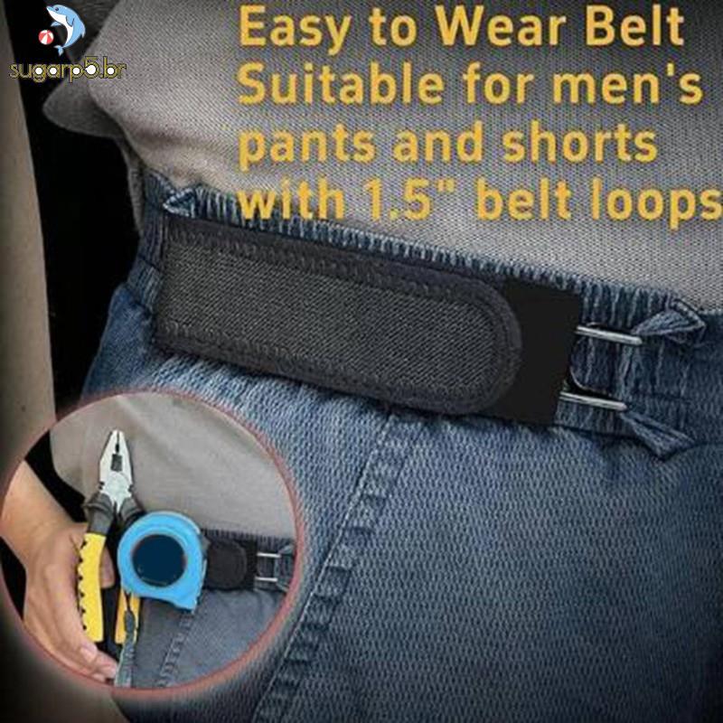 Detalhes do Cinto Elástico Masculino Ajustável Sem Fivela , 4 Peças De Lateral Para Mulheres E Homens , Serve Calças Jeans
