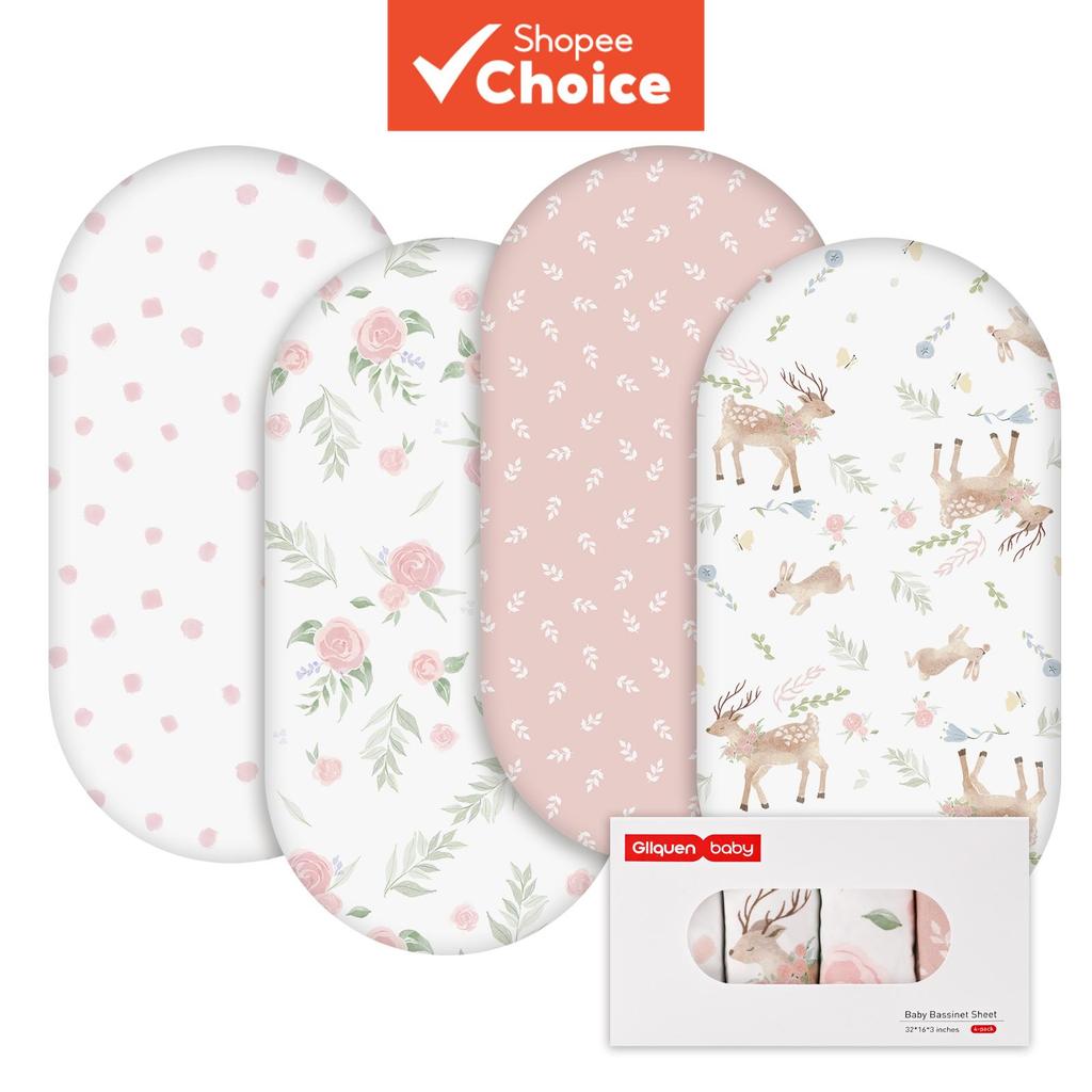 Lençóis De Berço Para Bebê Menino E Menina Ajuste Colchão Multiformato Pacote Com 4