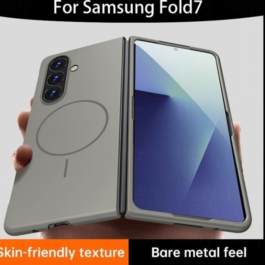 Capa De Telefone Magnética Ultrafina Fosca Sem Moldura Para Samsung Galaxy Z Fol