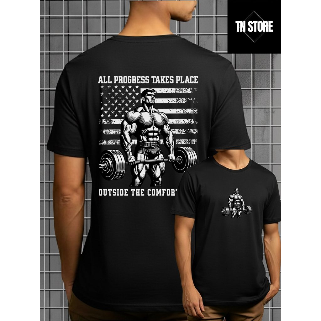 Camiseta Academia Gym Musculação Fitness Camisa Blusa Unissex Masculino Feminino 100% Algodão Plus Size