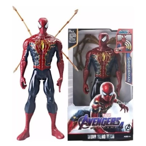 Boneco Homem Aranha Garras 30cm Articulado com Som E Luz