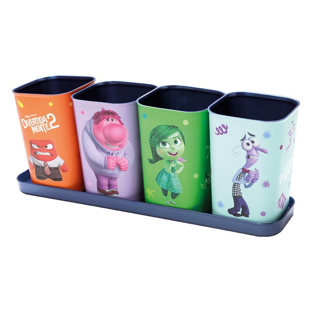 Porta Caneta Lápis Divertidamente Bandeja Organizador Mesa Pincéis Objetos Materiais Escritório Escola Plasútil · foto 2