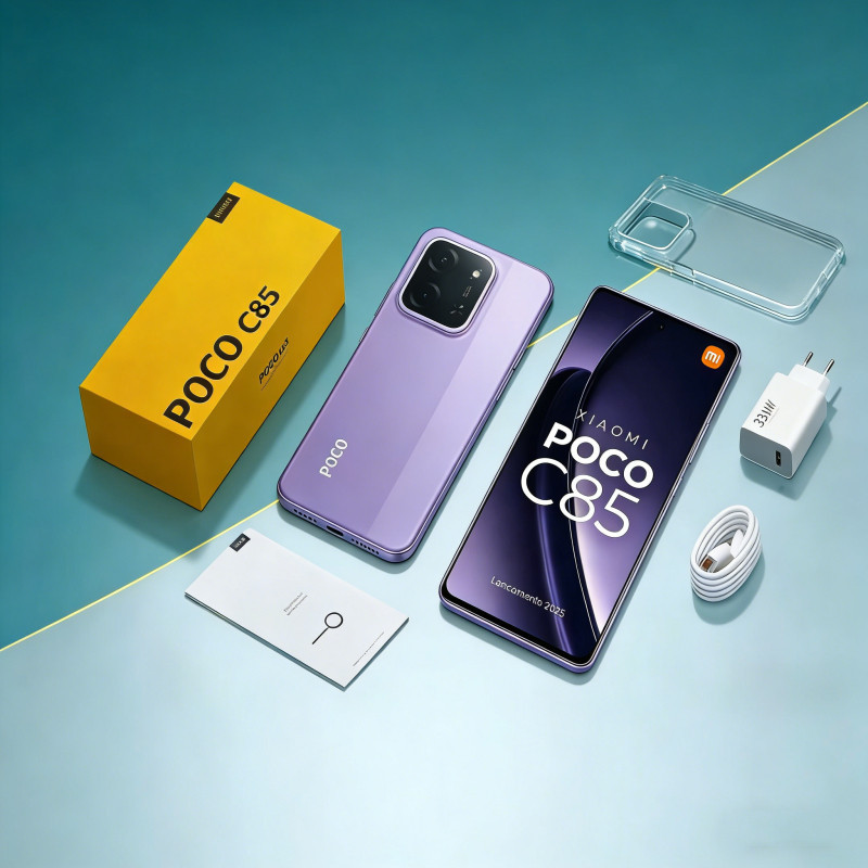 Celular Xiaomi Poco C85 4G 256GB/128GB Versão Global NFC Dual Sim Câmera 50MP Bateria 6000mAh NOVO