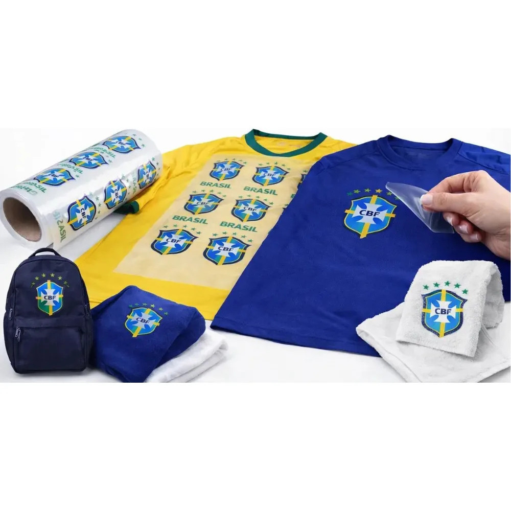 Dtf Escudo Da Seleção Brasileira Têxtil 9 Escudos Copa