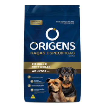 Ração Origens Raças Específicas para Cachorros Adultos Pit Bull e Rottweiler 15 kg