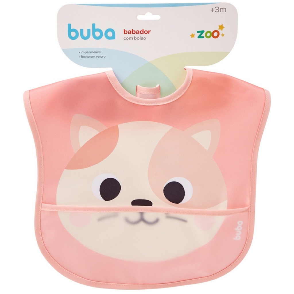 Babador Com Bolso Pega Migalhas Gato Zoo 22241 - Buba em Oferta na Shopee