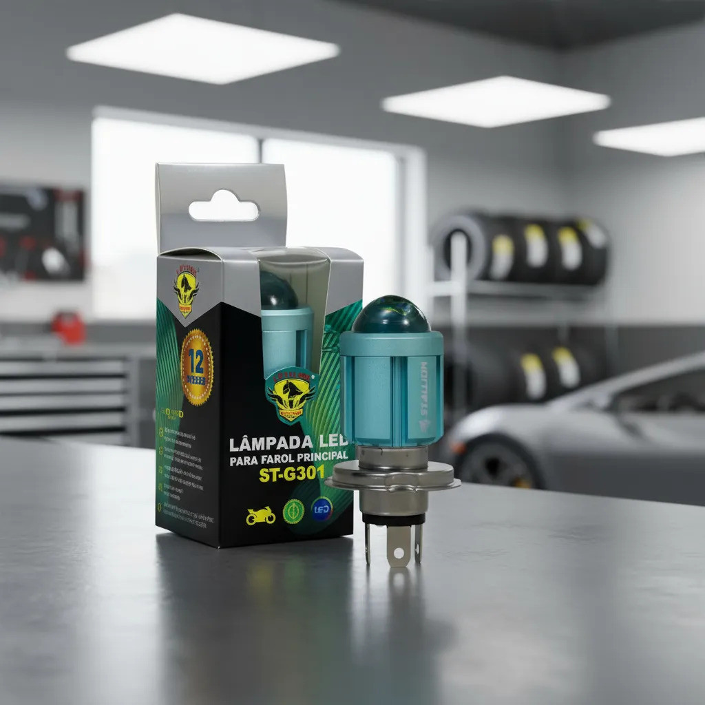 Lâmpada Led H4 Moto Super Branca Farol Efeito Xenon 6500k H4 GCONECT