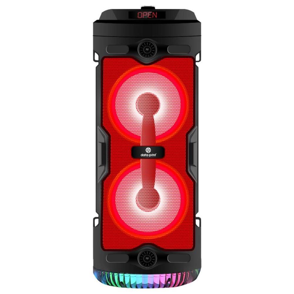 Caixa de Som Karaokê 423B Com Microfone Conexão Bluetooth e Rádio Luzes de Led TWS Recarregável Pmpo