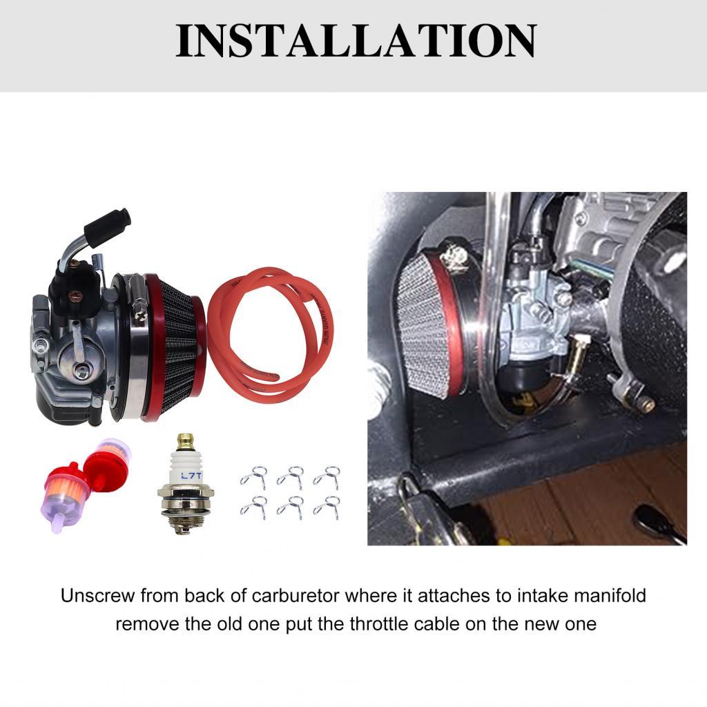 housespace.br-SIP-TW Shkalacar Kit de filtro de ar carb carburador de corrida de 2 tempos para 49cc 50cc 66cc 80cc