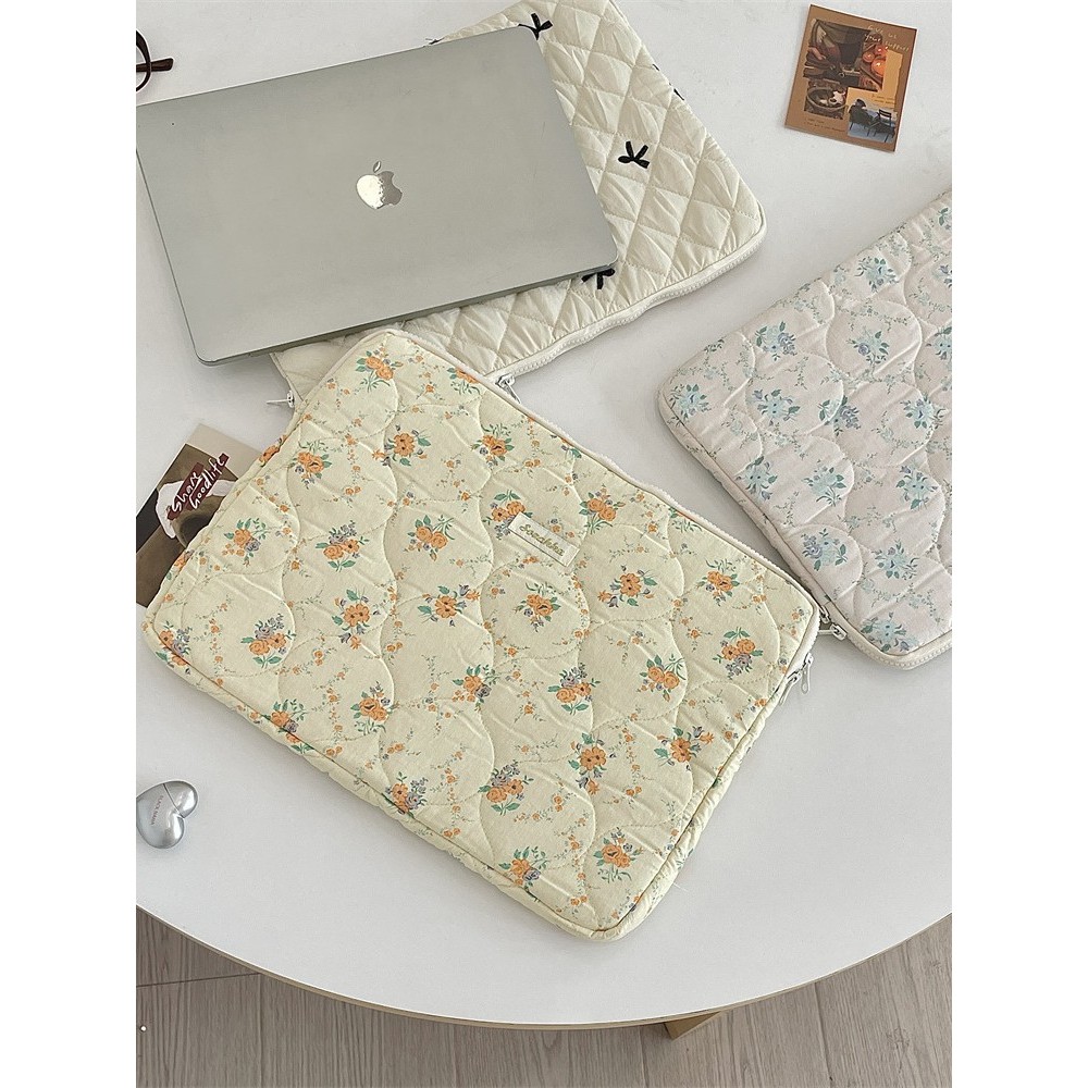 Compartimento de armazenamento para Tablet Notebook coreia armazenamento losango 13 bordado 50cm computador bonito korea