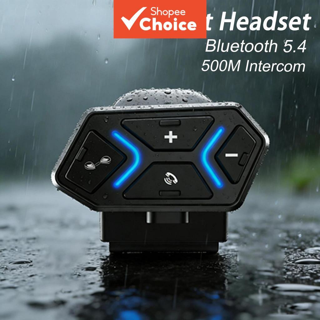 C25 Capacete Fone De Ouvido Motocicleta Interfone Bluetooth 5.4 500m Compartilhamento De Música Para 2 Pilotos