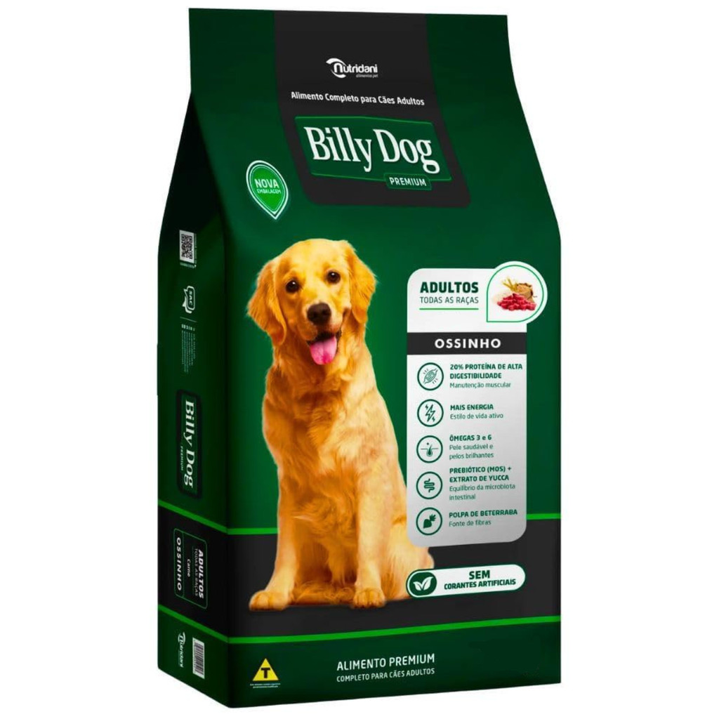 Ração Pet Billy Dog Premium OSSINHO Carne Frango 25KG ORIGINAL
