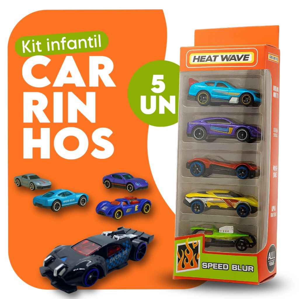 Kit 3/5/6/9/10/15 Carrinhos De Ferro Estilo Hot Wheels Coleção Miniaturas Brinquedo Infantil